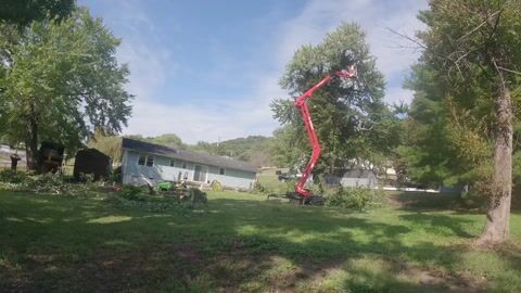 GoPro time-lapse of limbing out the tree via the lift